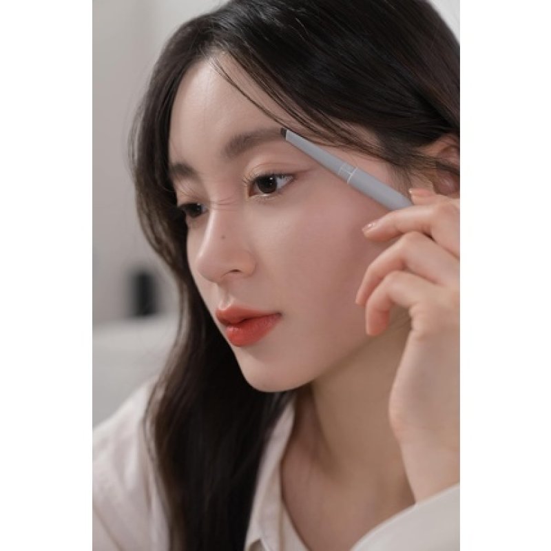 Rom&nd HAN ALL FLAT BROW w1 Gentle Brown Dual-Sided Fine Tip Shapes Defines Fills Brows Natural Makeup Angled Tip