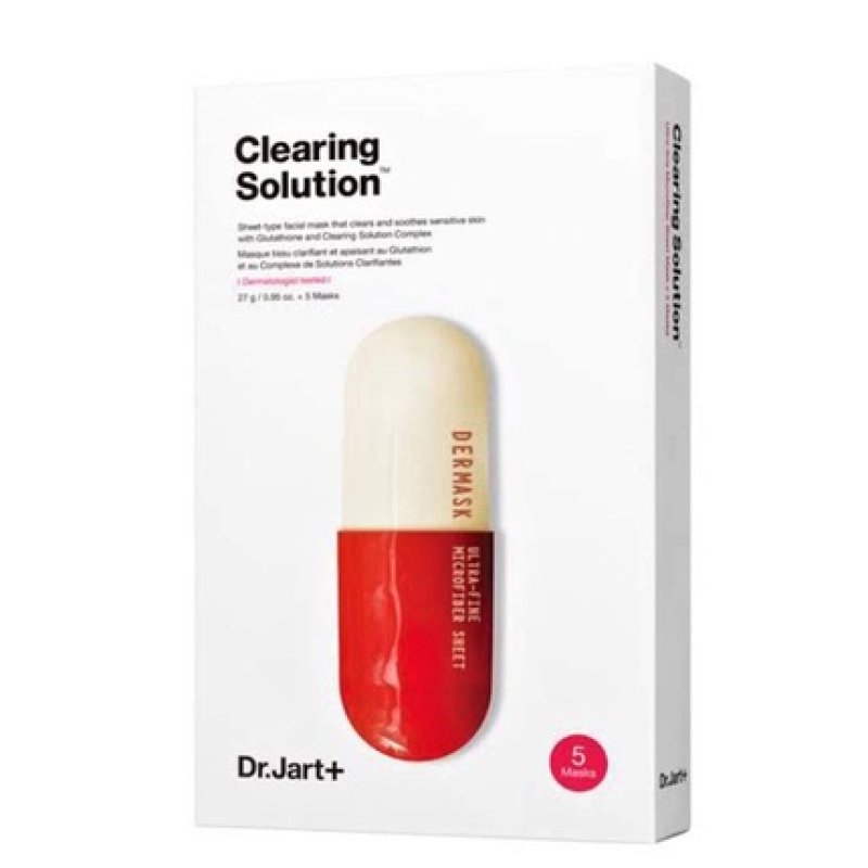 Dr. Jart Clearing Solution Sheet Facial Mask 5 Count - Pack of 5