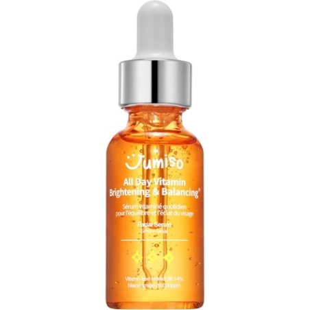 JUMISO All Day Vitamin Serum Brightening Balancing Facial Serum with Vitamin C A B D E Korean Skincare Vegan Serum