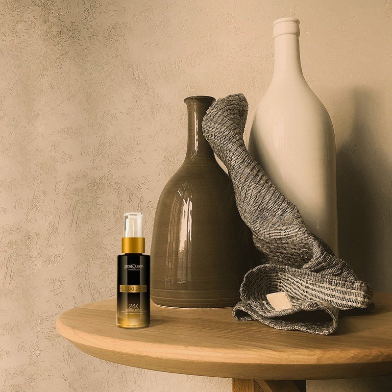 Postquam Luxury Gold 24K Serum with Moisturizing and Tensor Effect and Hyaluronic Acid for all Skin Types 30ml