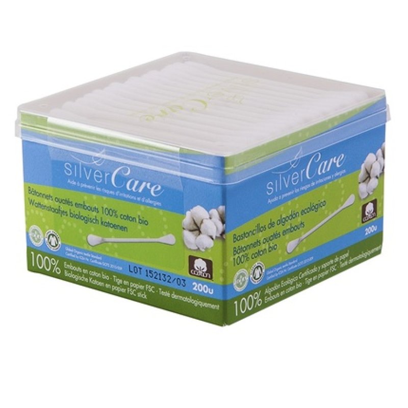 Masmi Silver Care Organic Cotton Ear Swabs 200 Pieces