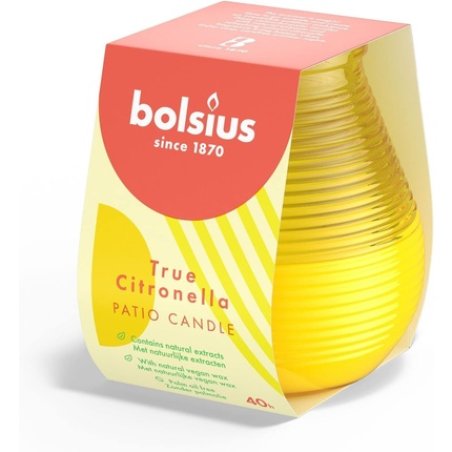 BOLSIUS True Citronella Yellow Outdoor Patio Candle