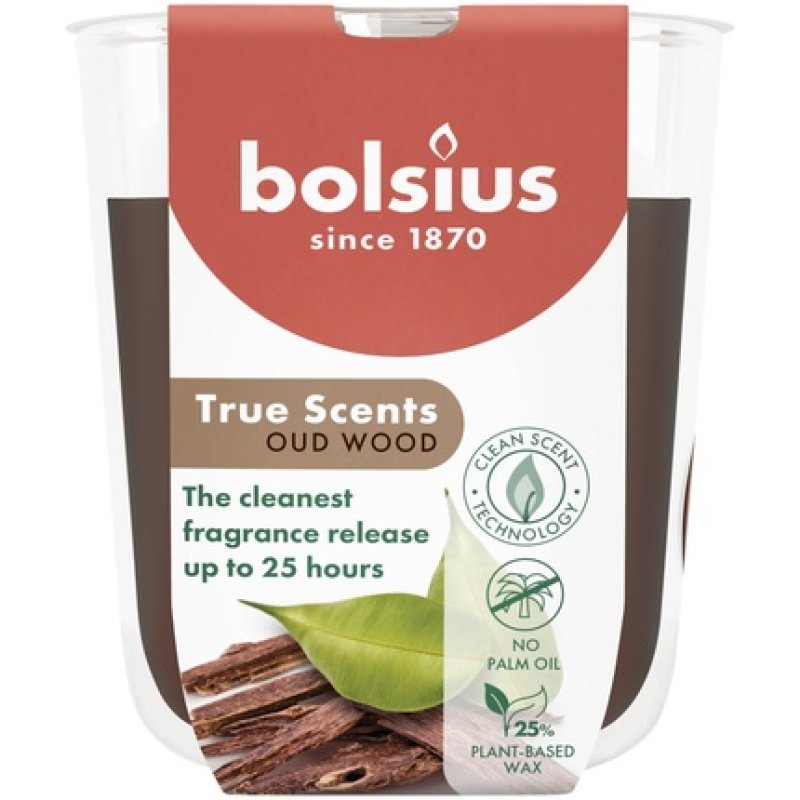 Bolsius Fragrance Glass 80/73 True Scents Oud Wood