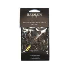 Balmain Rings Brown for Double Hair and Fill-In Soft Ring Extensions 100 Pieces
