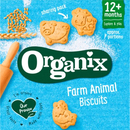 Organix Farm Animal Biscuits Biscuit Oatmeal