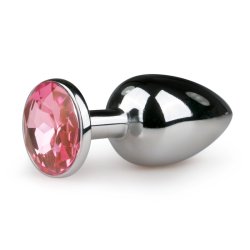 EasyToys Analplug Metall S Butt plug Pink, Silver Metal 1 pc(s)