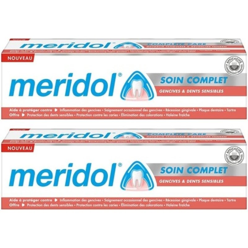 Meridol Toothpaste Complete Care for Gums & Sensitive Teeth 75ml - Pack of 2