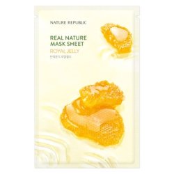 Moisturizing Soothing Face Mask Sheet Nature Republic Real Nature Royal Jelly Extract Cellulose Improve Wrinkles Clean