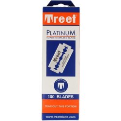 Treet Platinum Super Stainless Blades 100 Pieces - Pack of 20x5