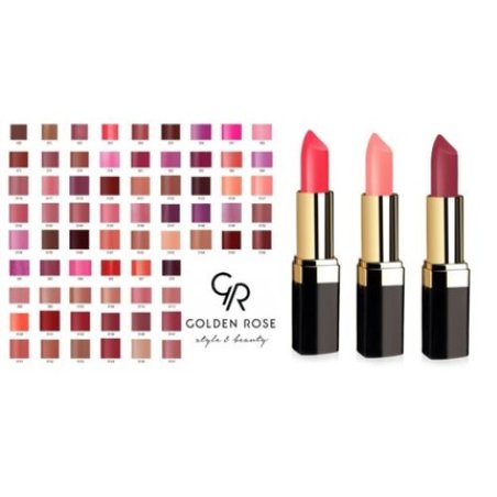Golden Rose Lipstick Creamy Soft Texture Hydrates Coverage 4.2g - 60 Shades