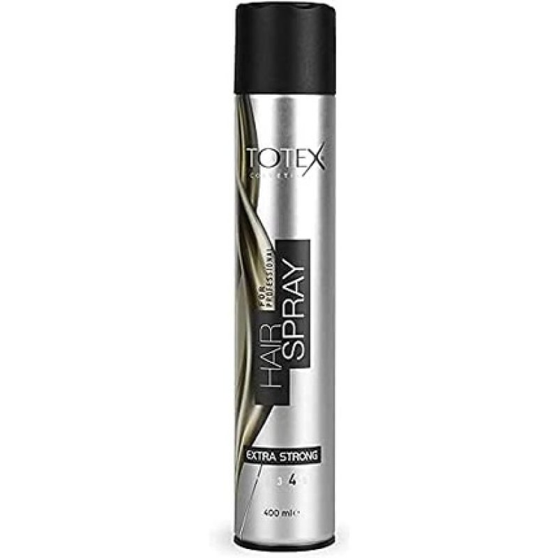 Totex Hair Styling Extra Strong Aerosol Hair Spray Silver Shine & Long Extra Hold 400ml