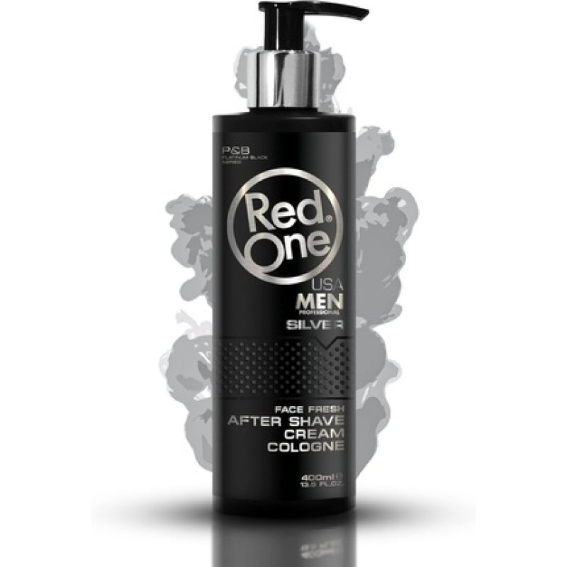 RedOne Aftershave Cream Cologne 400ml Balm Lotion for Men Moisturizing Face Fresh Silver