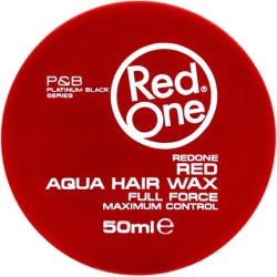 RedOne Hair Styling Aqua Wax Red 50ml Edge Control Travel Size Hair Gel Wax Ultra Hold Strawberry Scent Men & Women