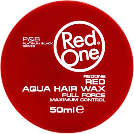 RedOne Hair Styling Aqua Wax Red 50ml Edge Control Travel Size Hair Gel Wax Ultra Hold Strawberry Scent Men & Women