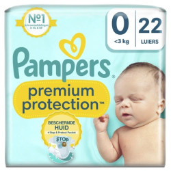 Pampers Couche Premium Protection New Baby, taille 0 Micro