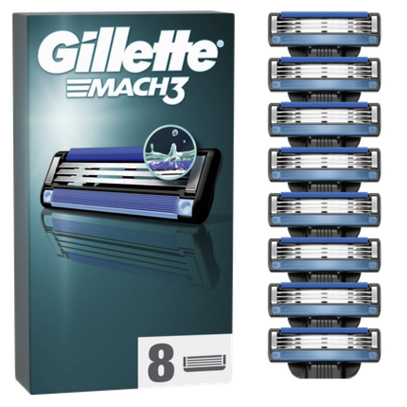 Gillette Mach3 Men's Razor Blade Refills 8 Pieces