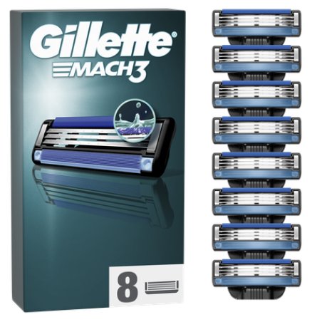 Gillette Mach3 Men's Razor Blade Refills 8 Pieces