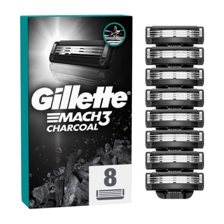 Gillette Mach3 Charcoal Anti-Irritation Razor Blades 1x8