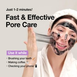 Coxir Txa Mucin Pore Mask Cleanser with Tranexamic Acid, Charcoal, and Black Rice