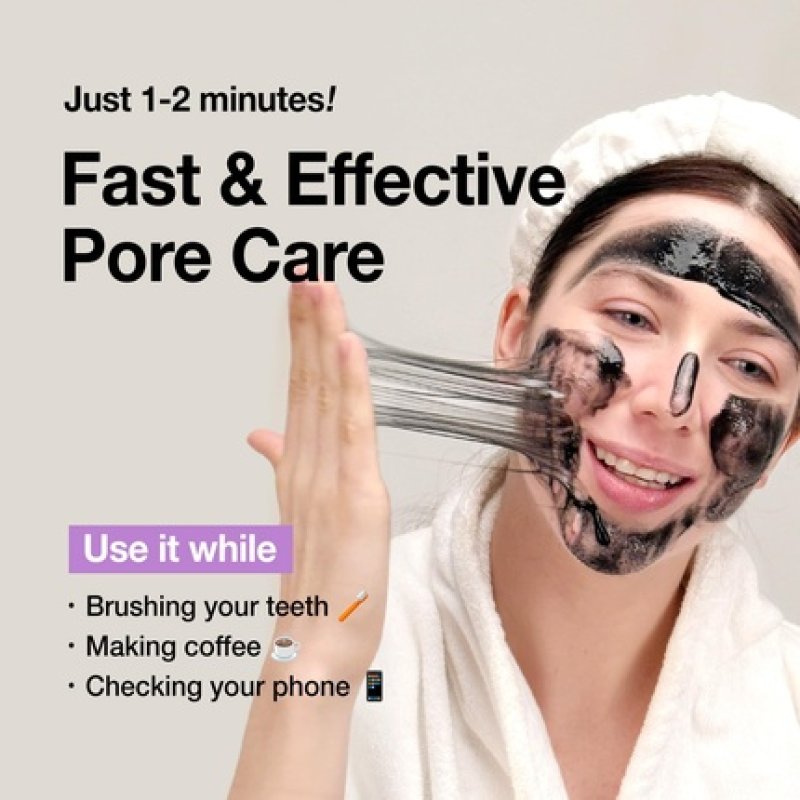 Coxir Txa Mucin Pore Mask Cleanser with Tranexamic Acid, Charcoal, and Black Rice