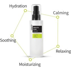 COXIR Green Tea Clear Emulsion 100ml 3.38oz to Soothe and Hydrate the Skin