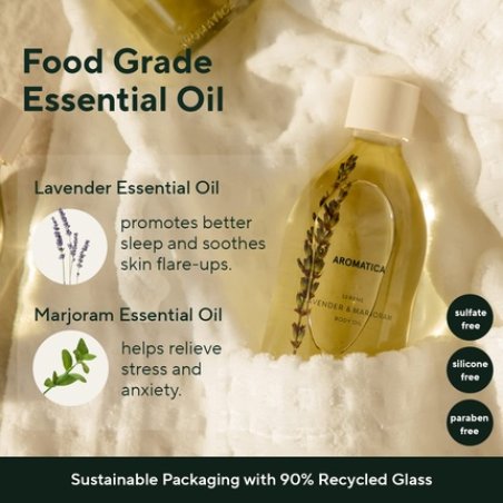 AROMATICA Serene Body Oil Lavender & Marjoram Aromatherapy Massage Oil 100ml 3.38 fl. oz