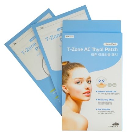 Wooshin Labottach Ac Thycol Hydrogel Facial Mask For Forehead, Acne-Prone Skin, 4 Pieces