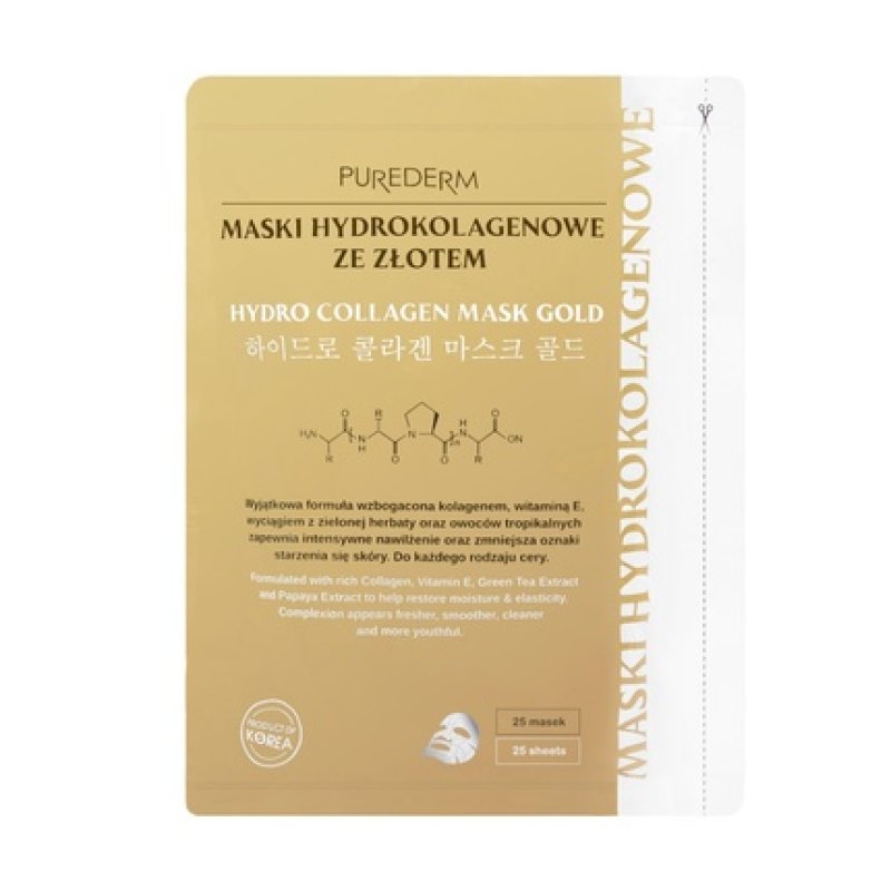 Purederm Hydrocolloid Masks With Gold, 25 Pieces