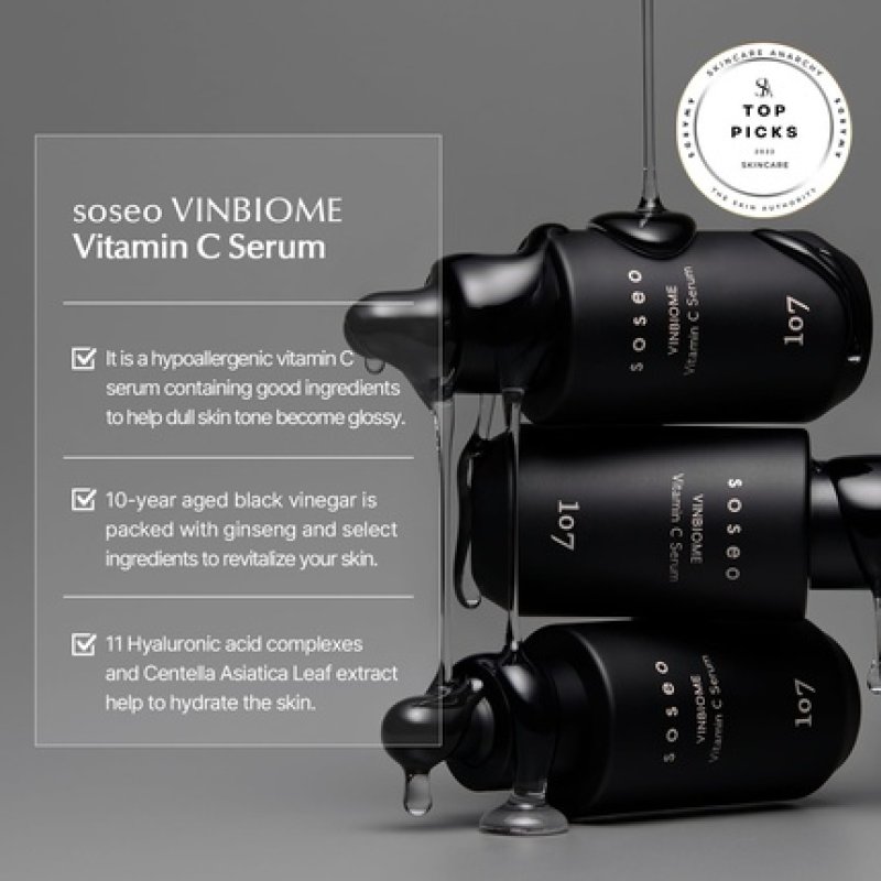 107 Sosoe Vinbiome Vitamin C Serum with Antioxidants, Ginseng, and Niacinamide