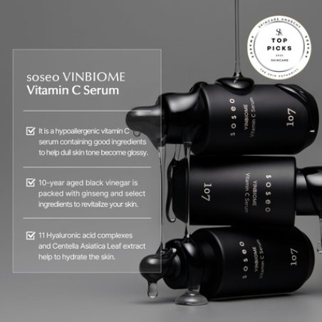 107 Sosoe Vinbiome Vitamin C Serum with Antioxidants, Ginseng, and Niacinamide