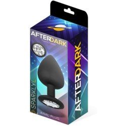 Sparkly Anal Plug with Jewel Silicone Size L 9.5cm x 4.5cm