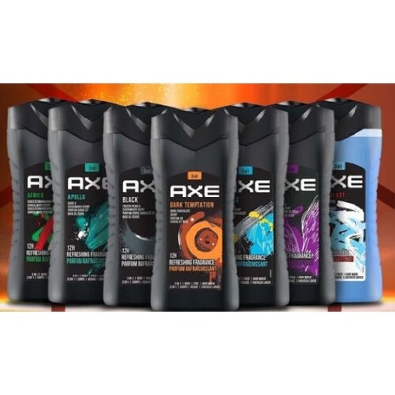 Axe 3 In 1 Body Face Hair Wash for Men 250ml Dark Temptation Excite