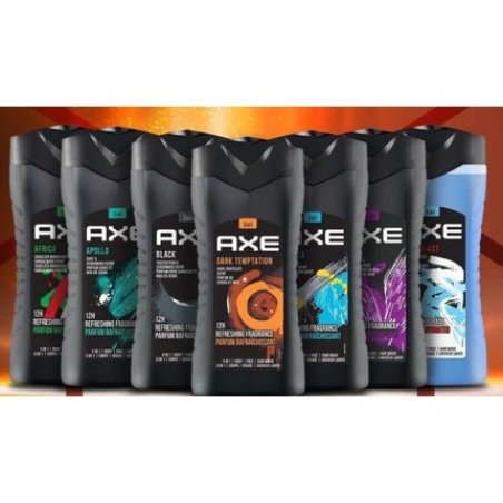 Axe 3 In 1 Body Face Hair Wash for Men 250ml Dark Temptation Excite