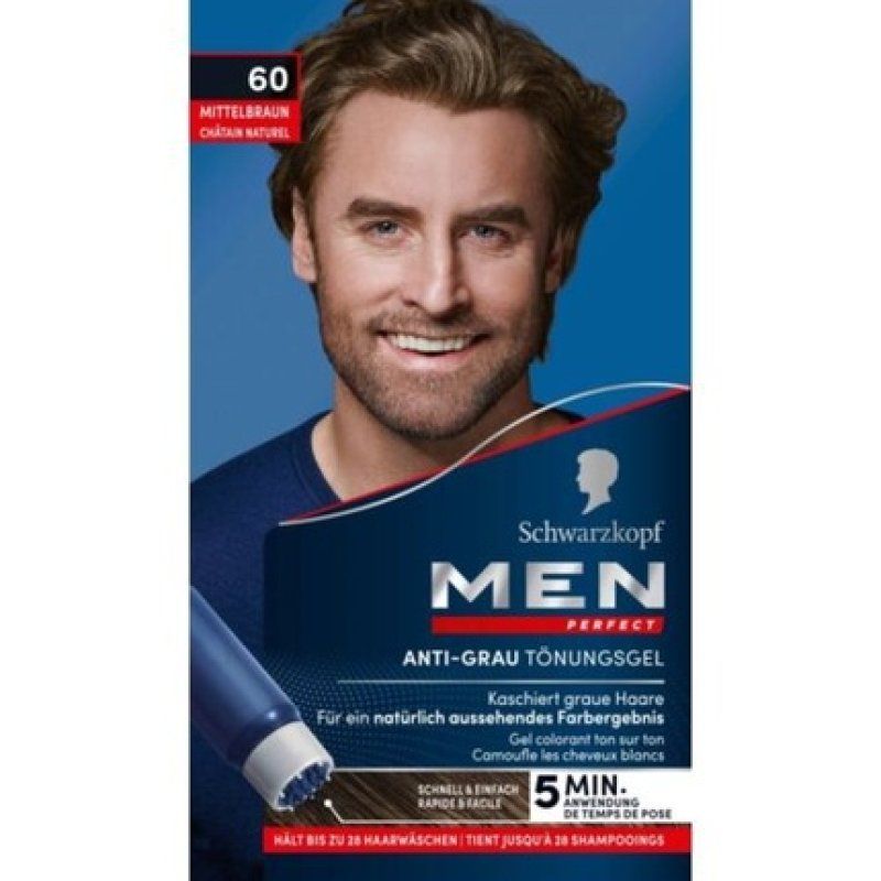 Schwarzkopf Men Perfect Anti-Grey Color Gel 60 Medium Brown