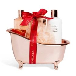 Aquarius 2024 Bronze Bath Set With Milk, Bath Salts, And Sponge