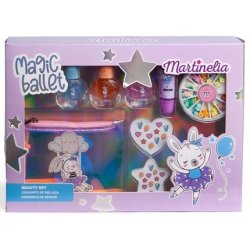 Magic Ballet Nail Polish Set With 3 Nail Polishes, 1 Lip Gloss, Nail Stickers, And Cosmetic Bag