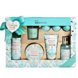 Aquarius 2024 Holistic Bath Set - 50ml 100ml 60ml Body Lotion 60ml Scrub 3 Bath Bombs Candle