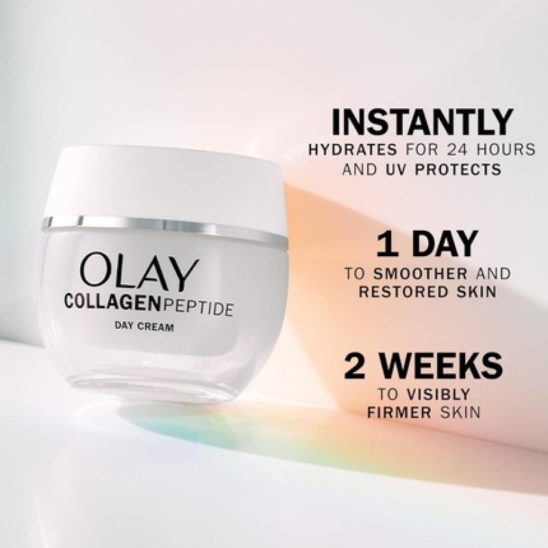 Olay Collagen Peptide Face Moisturizer Day Cream SPF 30 with Niacinamide and Antioxidant Vitamin E Advanced Anti-Aging