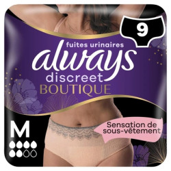 Always Discreet Boutique Size M 9 Pieces - Feminine Incontinence Products