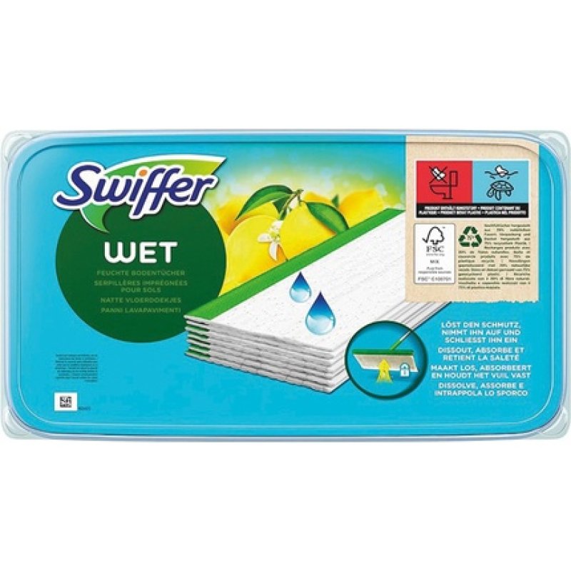 Swiffer Serpillère humide antibactérienne, recharge de 10