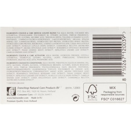 Colour and Care 7.3 Medium Golden Blond 3.50 Ounces Grey