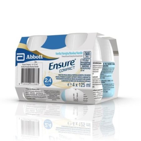 Ensure COMPACT Vanilla Abbott 125ml - Pack of 4