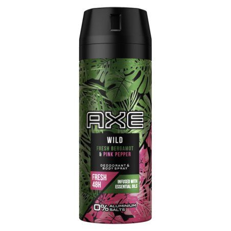 Axe Men Deodorant Body Spray Wild Fresh Bergamot Pink Pepper 150ml