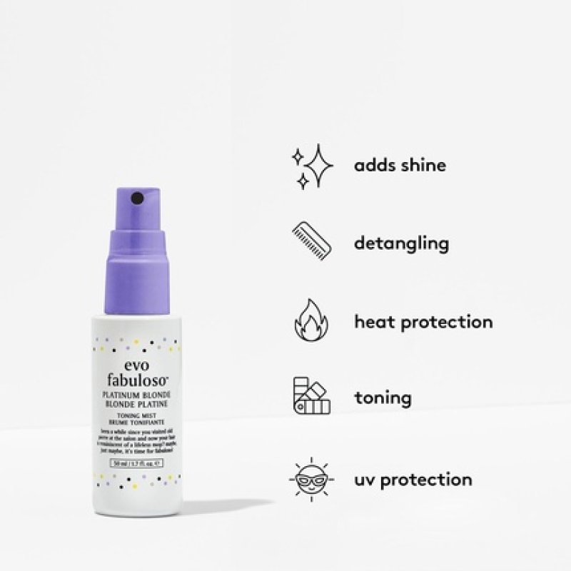 Fabuloso Platinum Blonde Toning Mist - Platinum Hair Toner Enhances Vibrancy