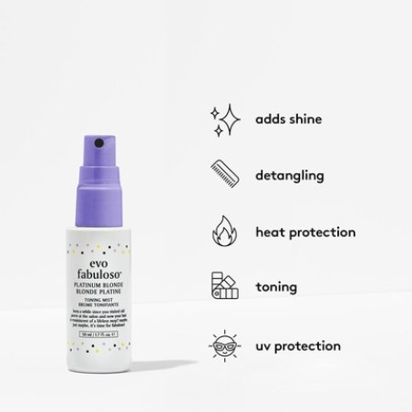 Fabuloso Platinum Blonde Toning Mist - Platinum Hair Toner Enhances Vibrancy