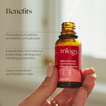 Trilogy Microbiome Complexion Renew Serum 30ml For All Skin Types Postbiotic Technology Build Resilience Balance
