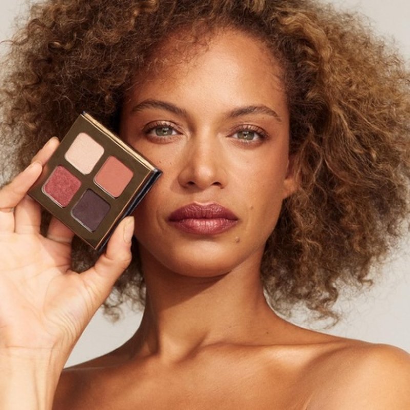 INIKA Organic Quad Eyeshadow Palette Pure Mineral Shimmer Longwear Highly Pigmented Blendable with Vegan Cocoa Seed