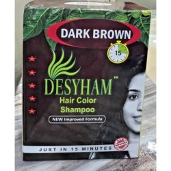 Deshyam Hair Darkening Shampoo Hair Dye 28ml x 5 Packs Dark Brown
