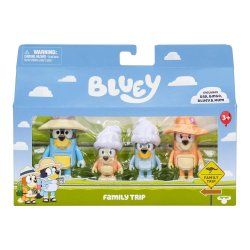 BlueY Coffret de 4 Figurines, Voyage en Famille, Figurines articulées de 6 cm