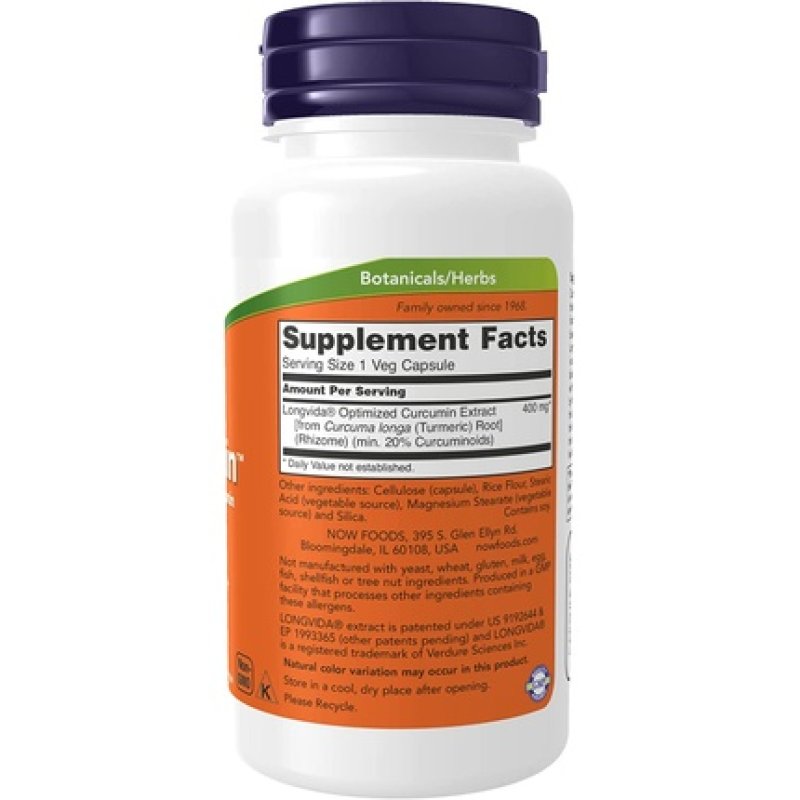CurcuBrain Optimized Curcumin 50 Veg Capsules 400mg